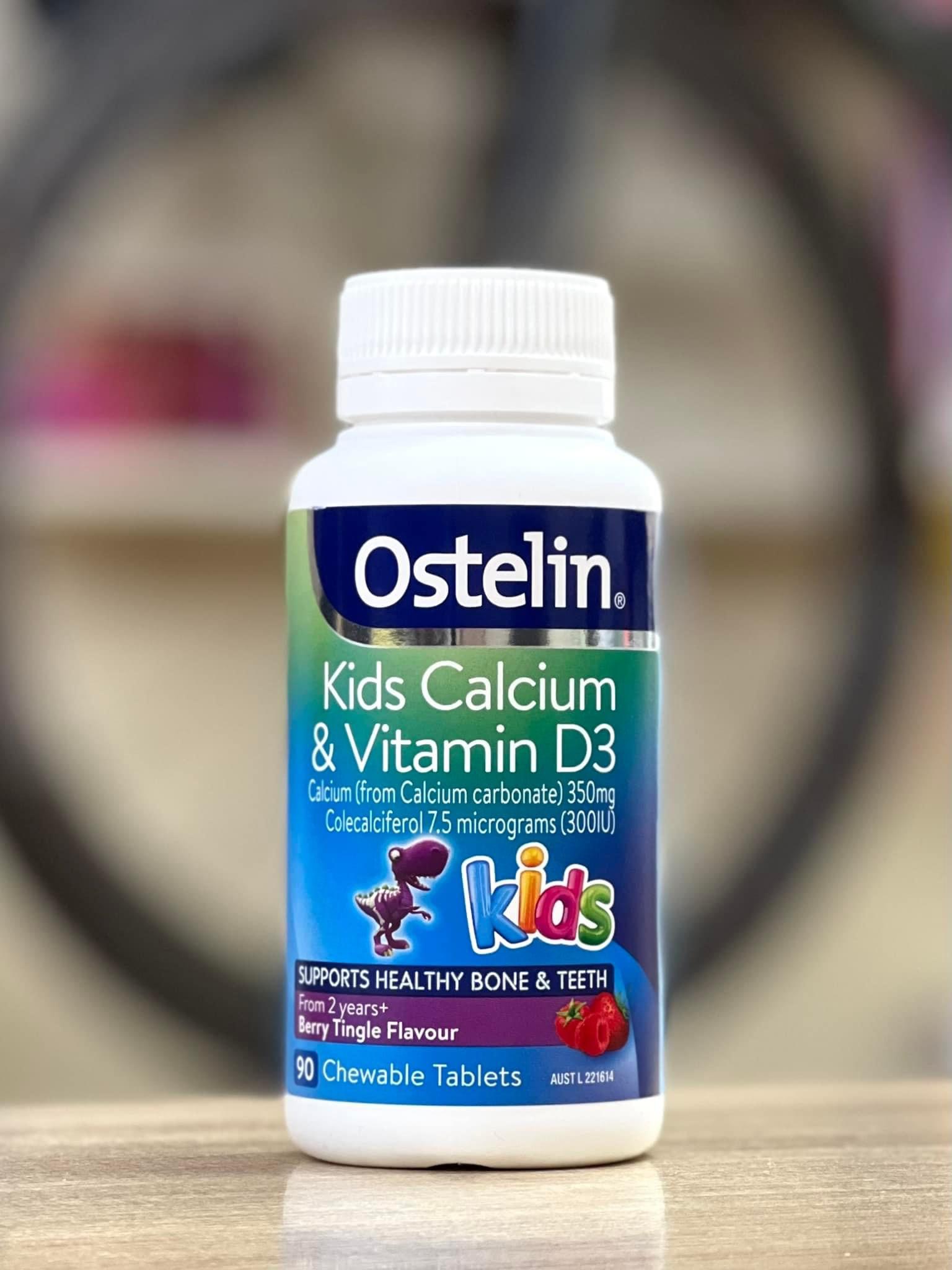 Canxi Ostelin Kids 90 Viên Bổ Sung Calcium Vitamin D Cho Bé Từ 2-13 Tuổi Của Úc